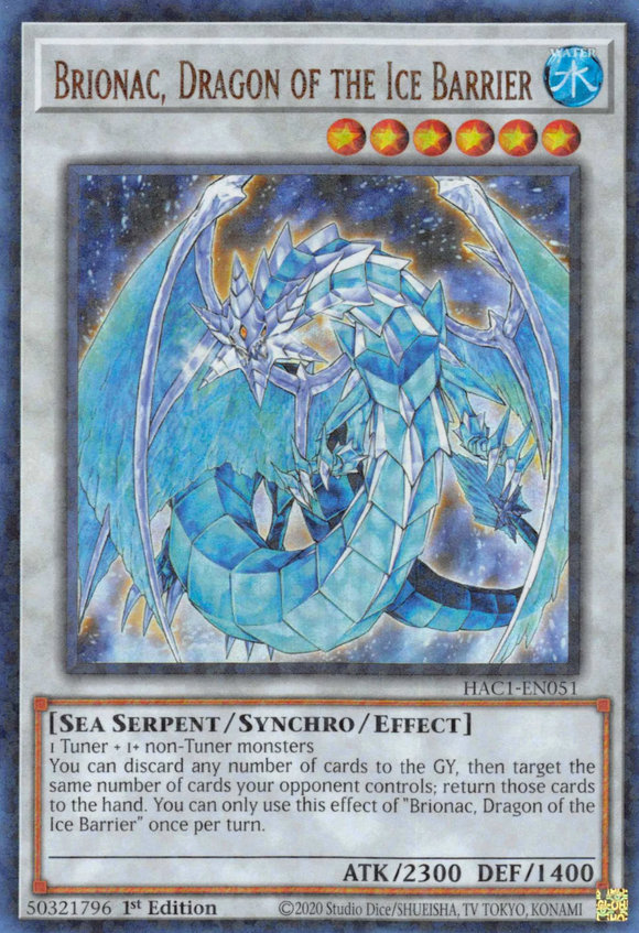 Brionac, Dragon of the Ice Barrier HAC1-EN051 Duel Terminal Ultra Parallel 1st Ed