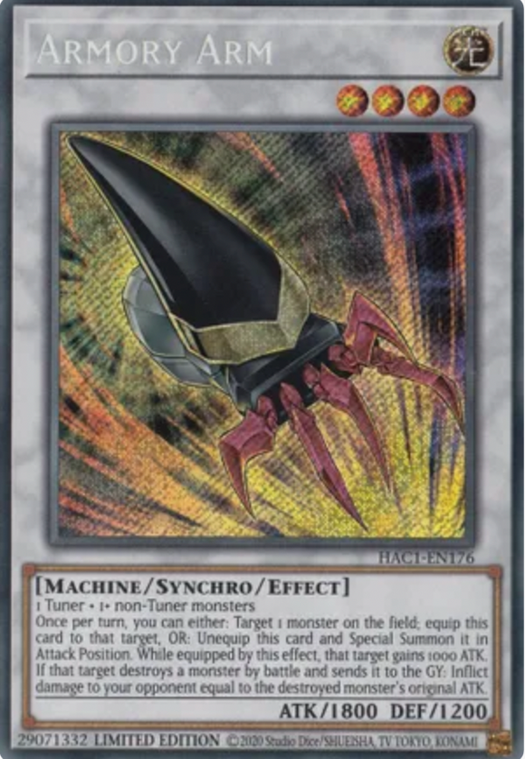 Armory Arm - HAC1-EN176 - Secret Rare Limited Edition