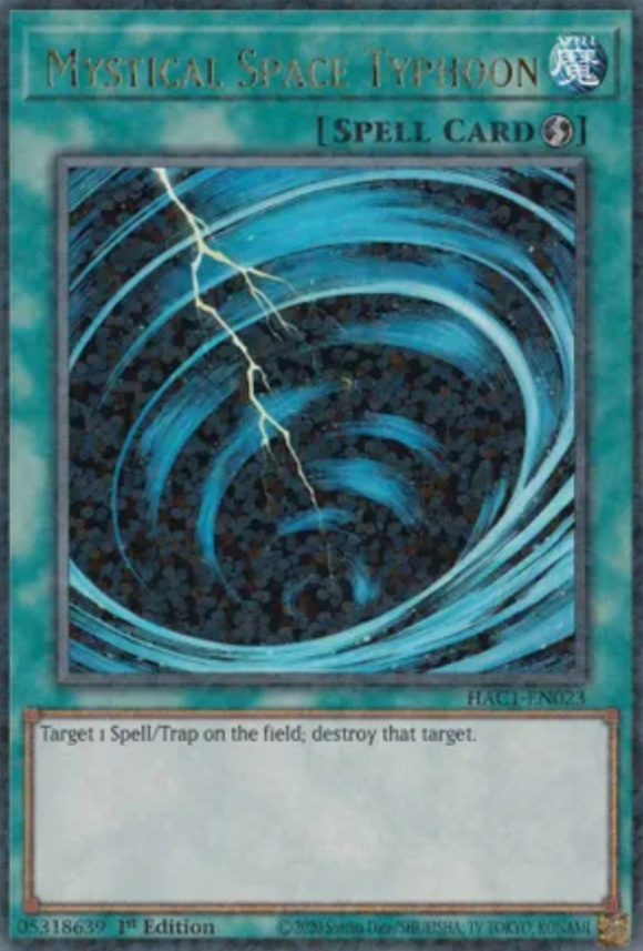 Mystical Space Typhoon - HAC1-EN023 - Duel Terminal Ultra Rare Parallel 1st Edition