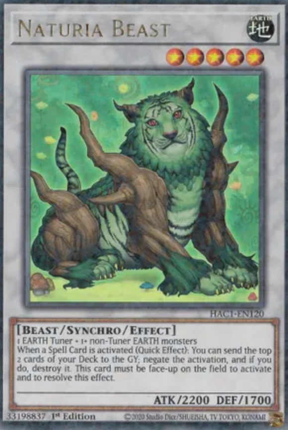 Naturia Beast - HAC1-EN120 - Duel Terminal Ultra Rare Parallel 1st Edition
