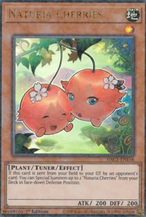 Naturia Cherries - HAC1-EN116 - Duel Terminal Ultra Rare Parallel 1st Edition