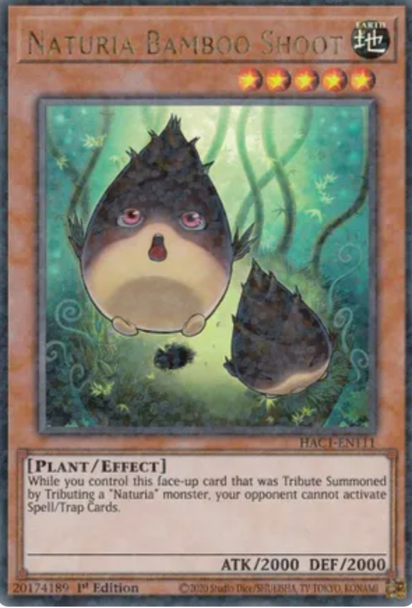 Naturia Bamboo Shoot - HAC1-EN111 - Duel Terminal Ultra Rare Parallel 1st Edition