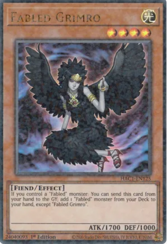 Fabled Grimro - HAC1-EN125 - Duel Terminal Ultra Rare Parallel 1st Edition