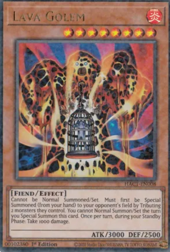 Lava Golem - HAC1-EN008 - Duel Terminal Ultra Rare Parallel 1st Edition