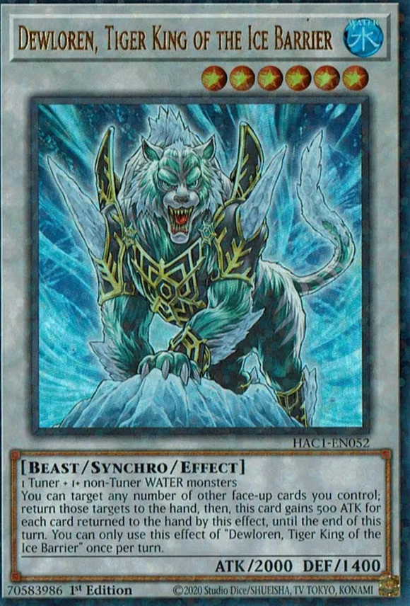 Dewloren, Tiger King of the Ice Barrier HAC1-EN052 Duel Terminal Ultra Parallel 1st