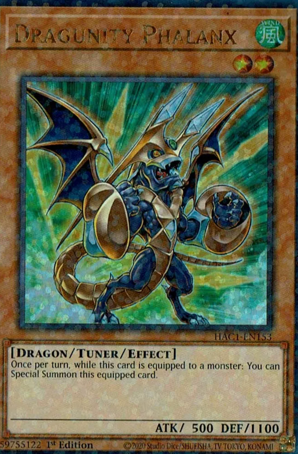 Dragunity Phalanx - HAC1-EN153 - Duel Terminal Ultra Rare Parallel 1st Edition