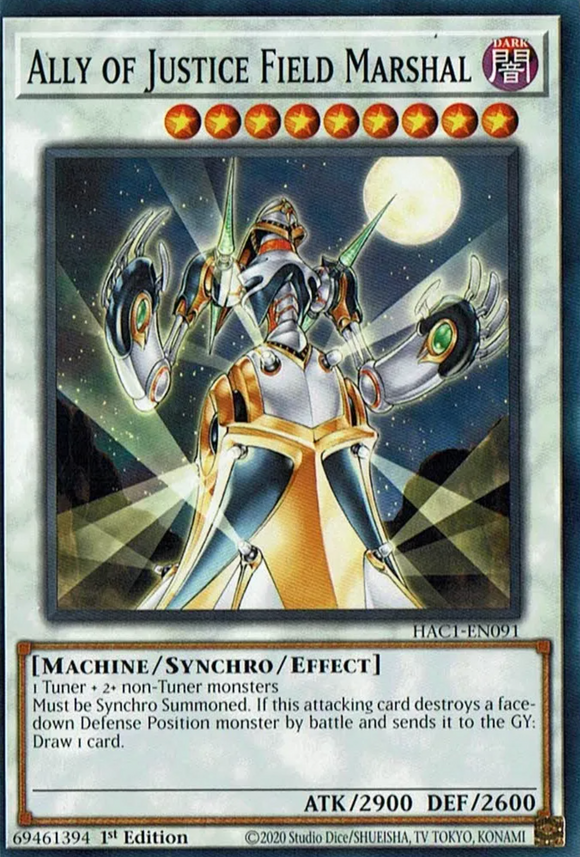 Ally of Justice Field Marshal - HAC1-EN091 - Common 1st Edition