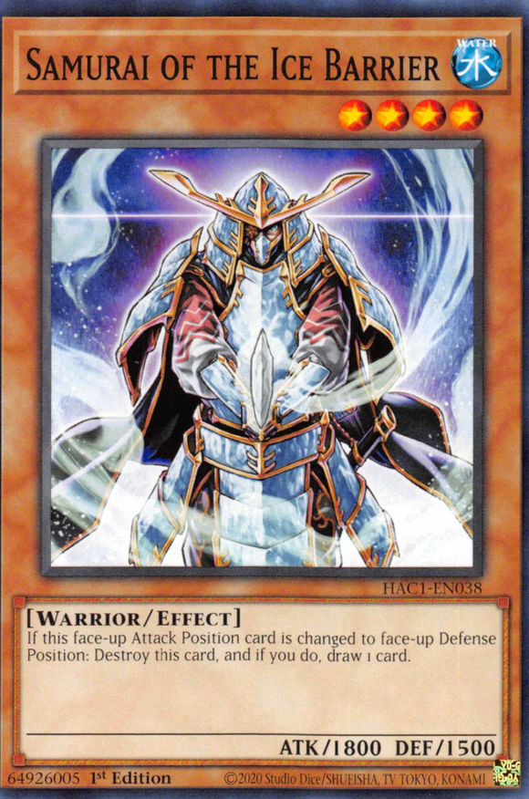 Samurai of the Ice Barrier - HAC1-EN038 - Common 1st Edition