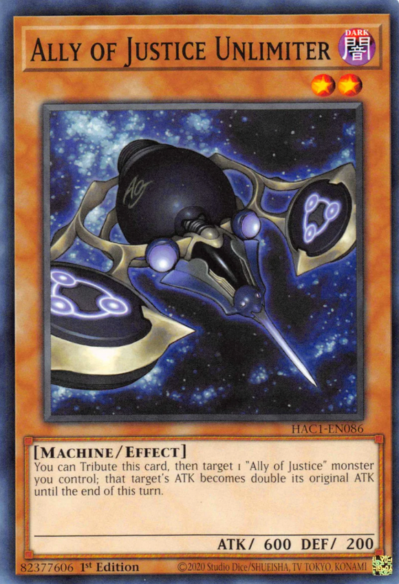 Ally of Justice Unlimiter - HAC1-EN086 - Common 1st Edition