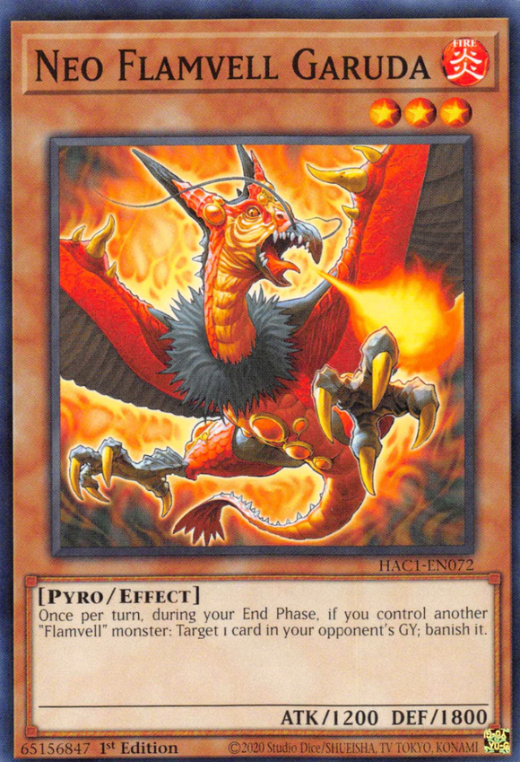 Neo Flamvell Garuda - HAC1-EN072 - Common 1st Edition