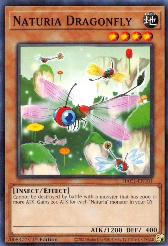 Naturia Dragonfly - HAC1-EN101 - Common 1st Edition