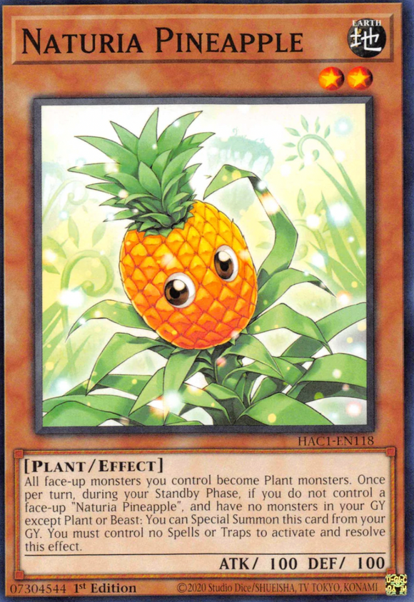 Naturia Pineapple - HAC1-EN118 - Common 1st Edition