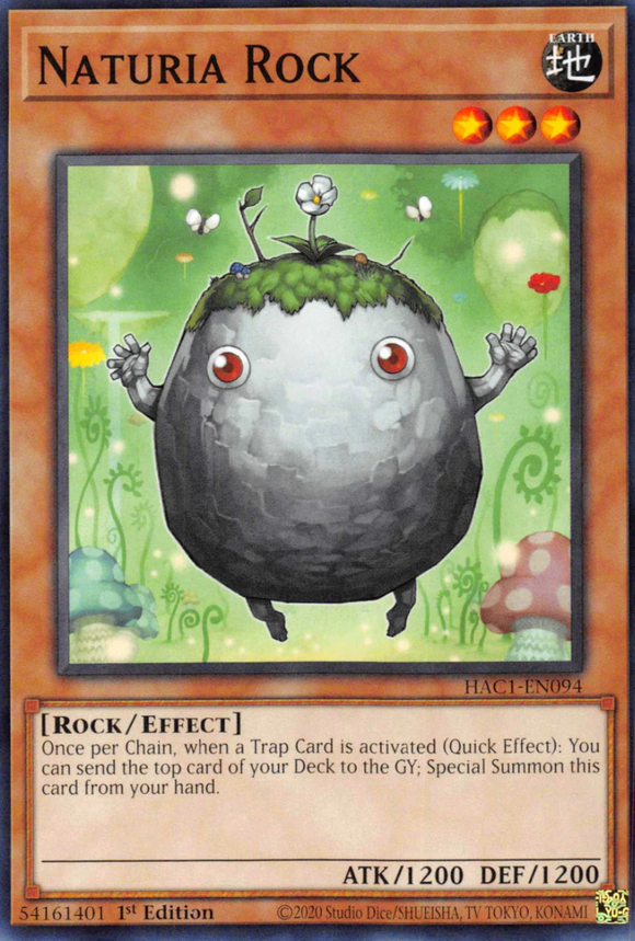 Naturia Rock - HAC1-EN094 - Common 1st Edition