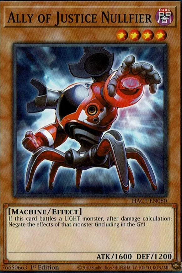 Ally of Justice Nullfier - HAC1-EN080 - Common 1st Edition