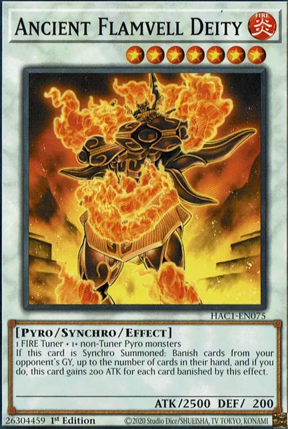 Ancient Flamvell Deity - HAC1-EN075 - Common 1st Edition
