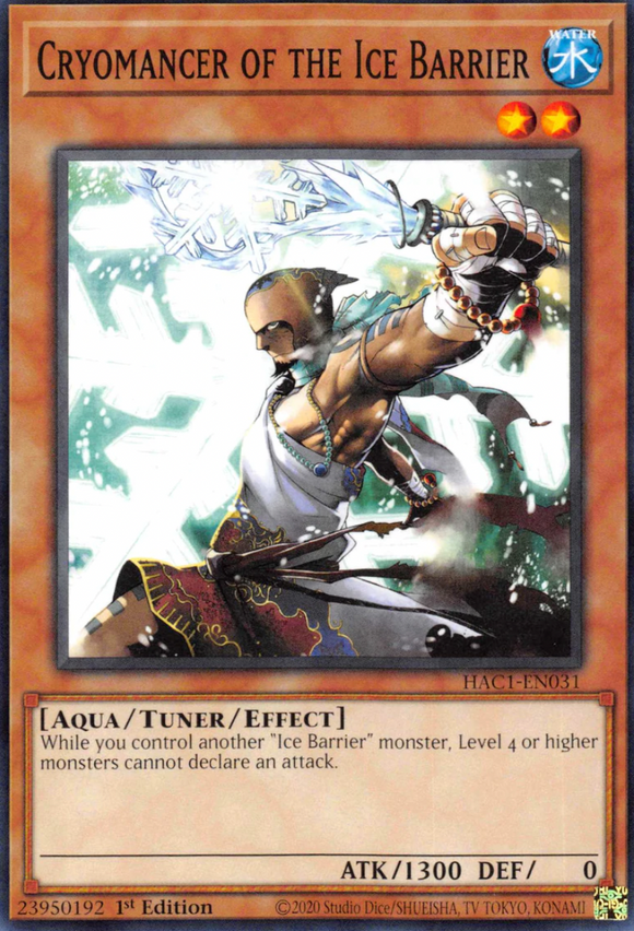 Cryomancer of the Ice Barrier - HAC1-EN031 - Common 1st Edition