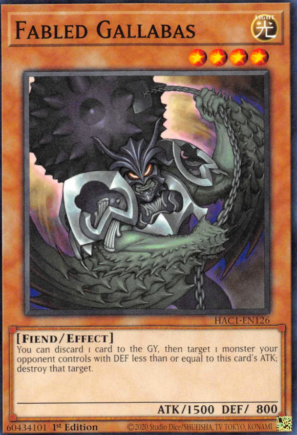 Fabled Gallabas - HAC1-EN126 - Common 1st Edition