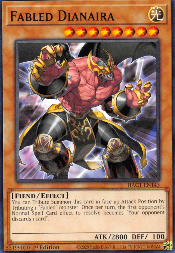 Fabled Dianaira - HAC1-EN143 - Common 1st Edition