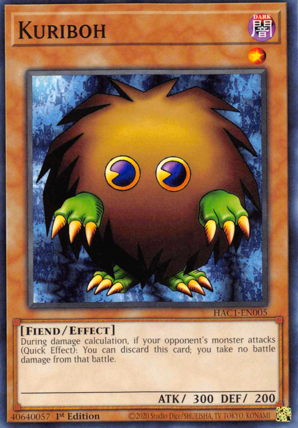 Kuriboh - HAC1-EN005 - Duel Terminal Common Parallel 1st Edition