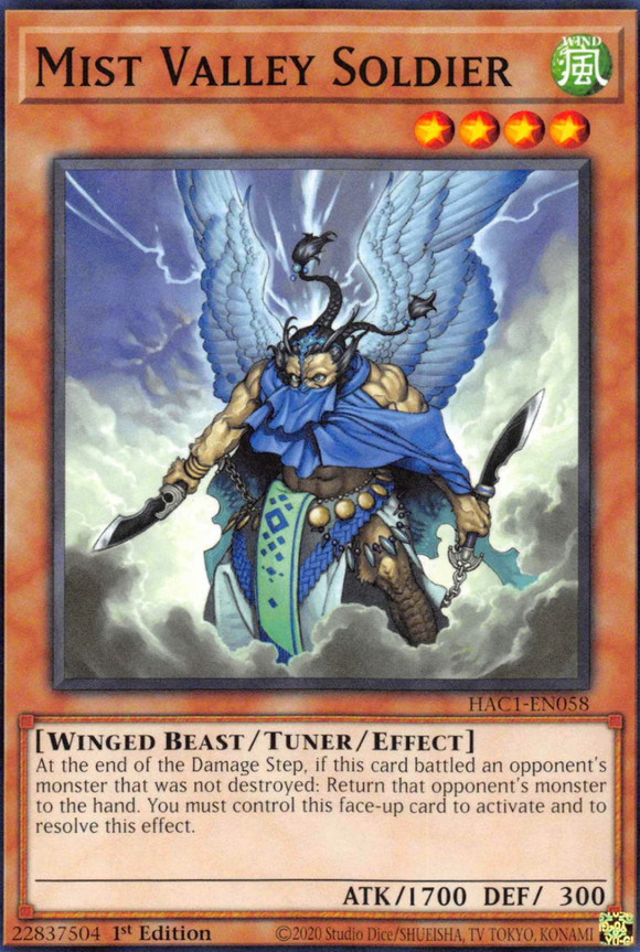 Mist Valley Soldier - HAC1-EN058 - Common 1st Edition