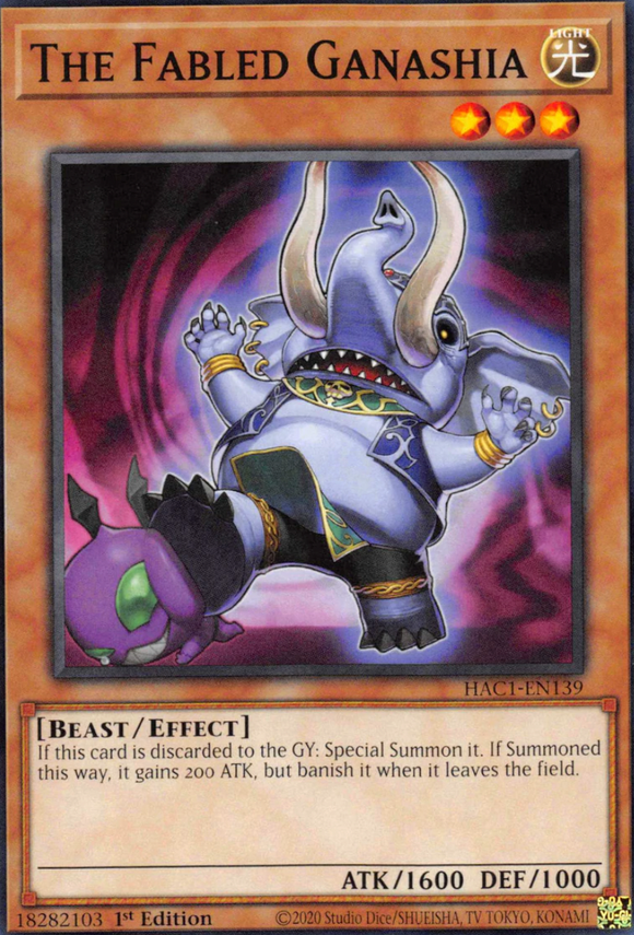 The Fabled Ganashia - HAC1-EN139 - Common 1st Edition