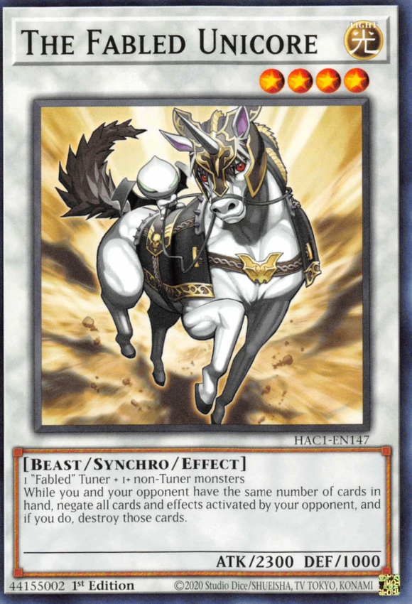 The Fabled Unicore - HAC1-EN147 - Common 1st Edition