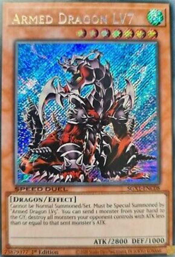 Armed Dragon LV7 - SGX1-ENC08 - Secret Rare 1st Edition