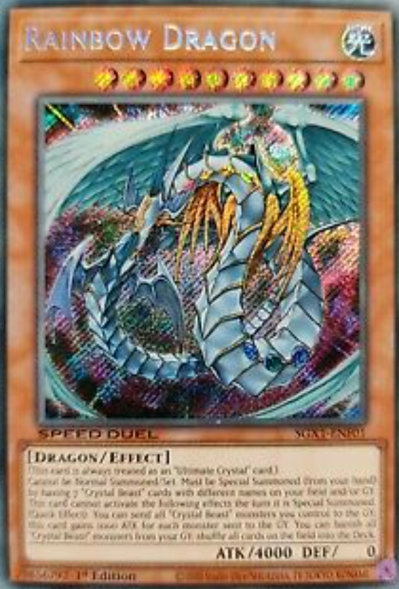 Rainbow Dragon - SGX1-ENF01 - Secret Rare 1st Edition