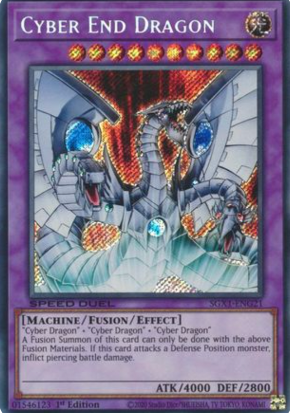 Cyber End Dragon - SGX1-ENG21 - Secret Rare 1st Edition