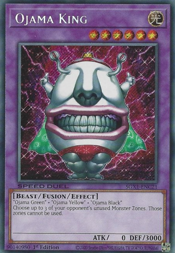 Ojama King - SGX1-ENC21 - Secret Rare 1st Edition