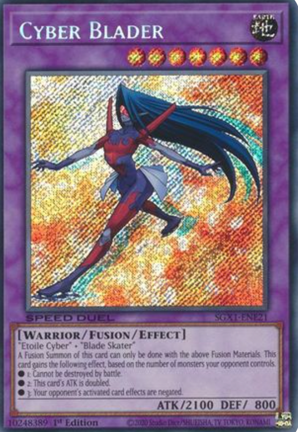 Cyber Blader - SGX1-ENE21 - Secret Rare 1st Edition