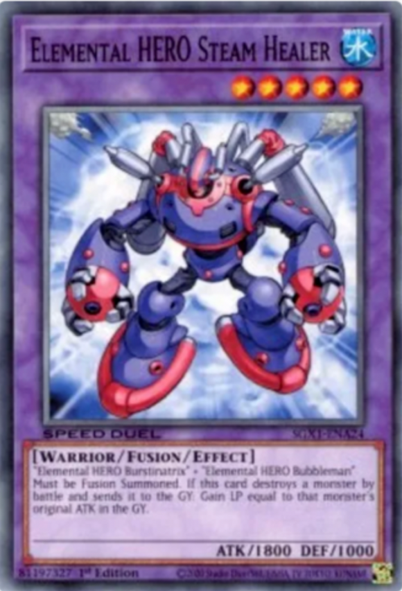 Elemental HERO Steam Healer - SGX1-ENA24 - Common 1st Edition