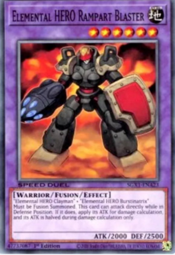 Elemental HERO Rampart Blaster - SGX1-ENA23 - Common 1st Edition