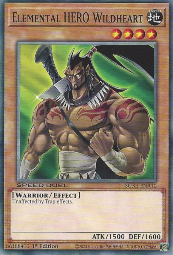 Elemental HERO Wildheart - SGX1-ENA10 - Common 1st Edition