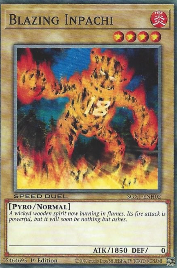 Blazing Inpachi - SGX1-ENH02 - Common 1st Edition