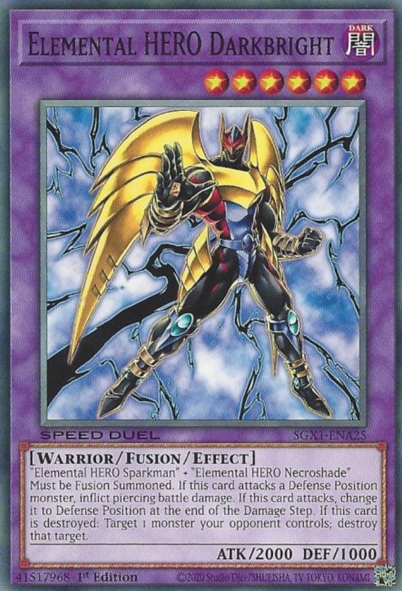 Elemental HERO Darkbright - SGX1-ENA25 - Common 1st Edition