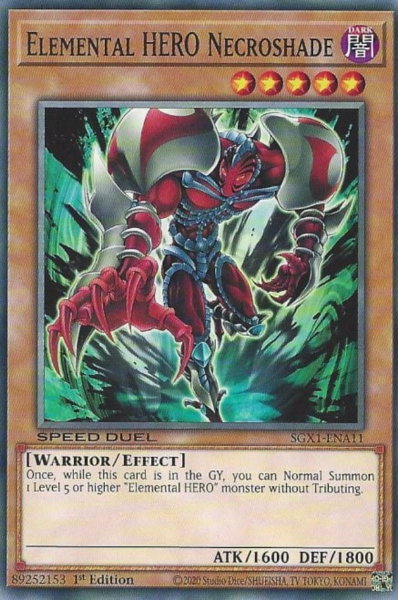 Elemental HERO Necroshade - SGX1-ENA11 - Common 1st Edition