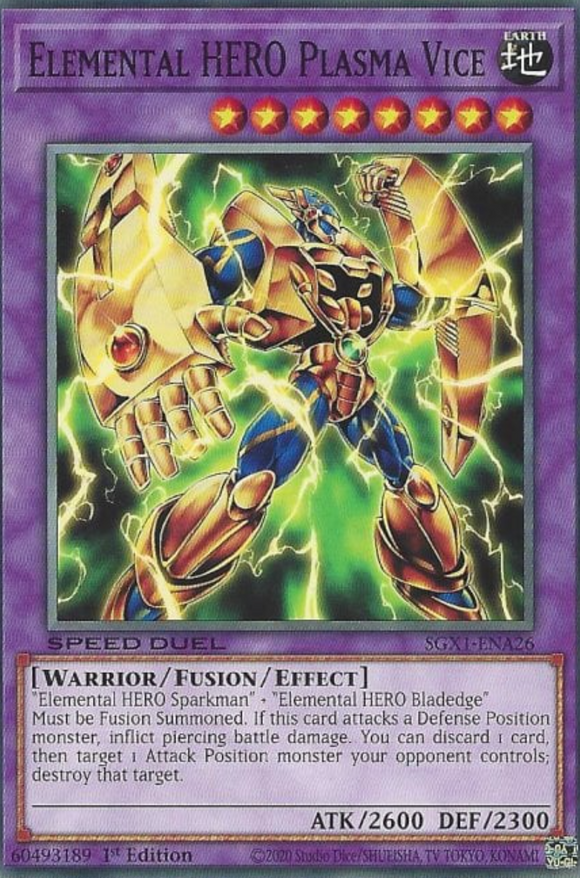 Elemental HERO Plasma Vice - SGX1-ENA26 - Common 1st Edition