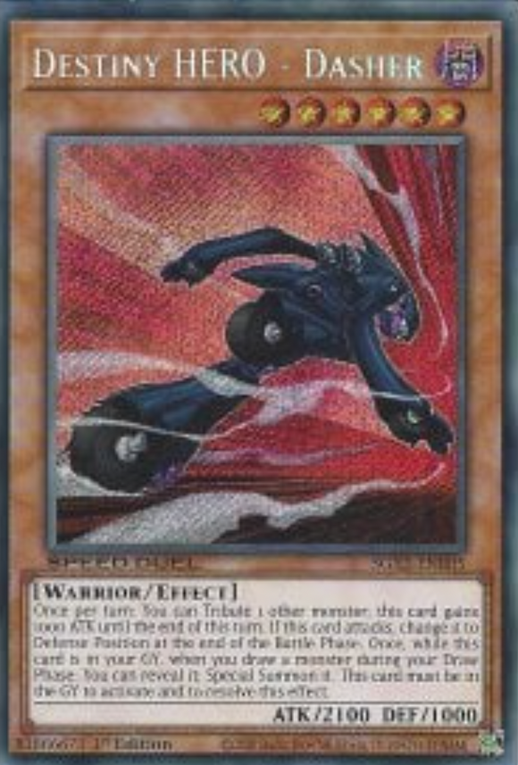 Destiny HERO - Dasher - SGX1-ENB05 - Secret Rare 1st Edition