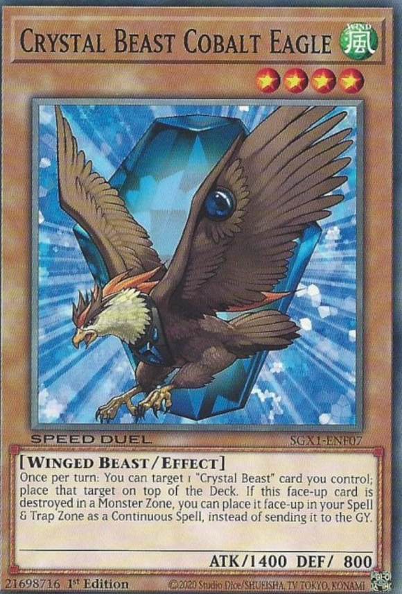Crystal Beast Cobalt Eagle - SGX1-ENF07 - Common 1st Edition