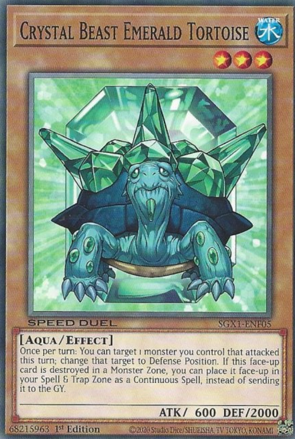 Crystal Beast Emerald Tortoise - SGX1-ENF05 - Common 1st Edition