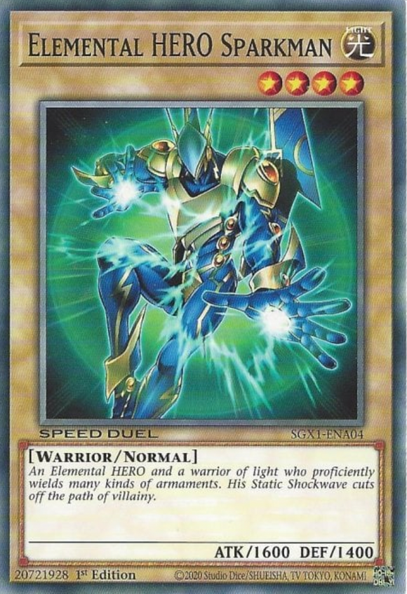 Elemental HERO Sparkman - SGX1-ENA04 - Common 1st Edition