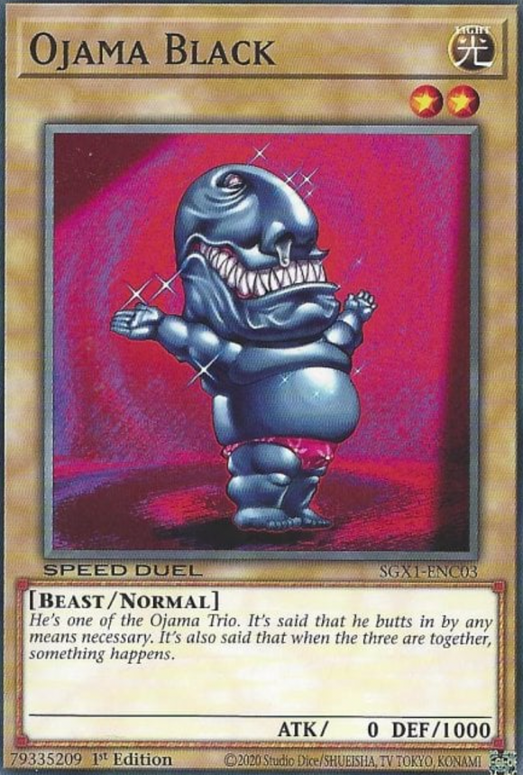 Ojama Black - SGX1-ENC03 - Common 1st Edition