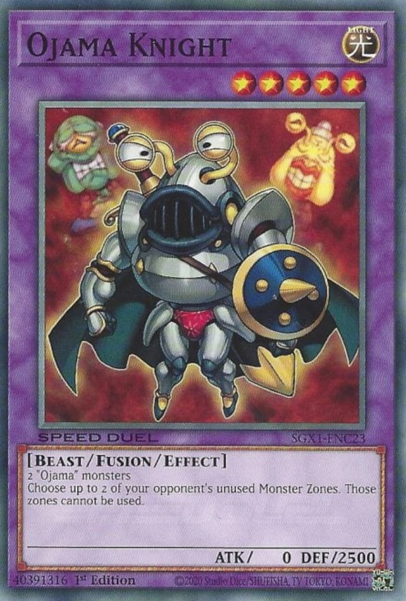 Ojama Knight - SGX1-ENC23 - Common 1st Edition