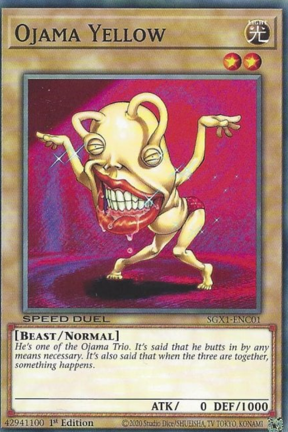 Ojama Yellow - SGX1-ENC01 - Common 1st Edition