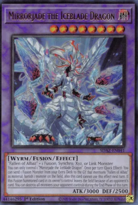 Mirrorjade the Iceblade Dragon - SDAZ-EN041 - Ultra Rare 1st Edition