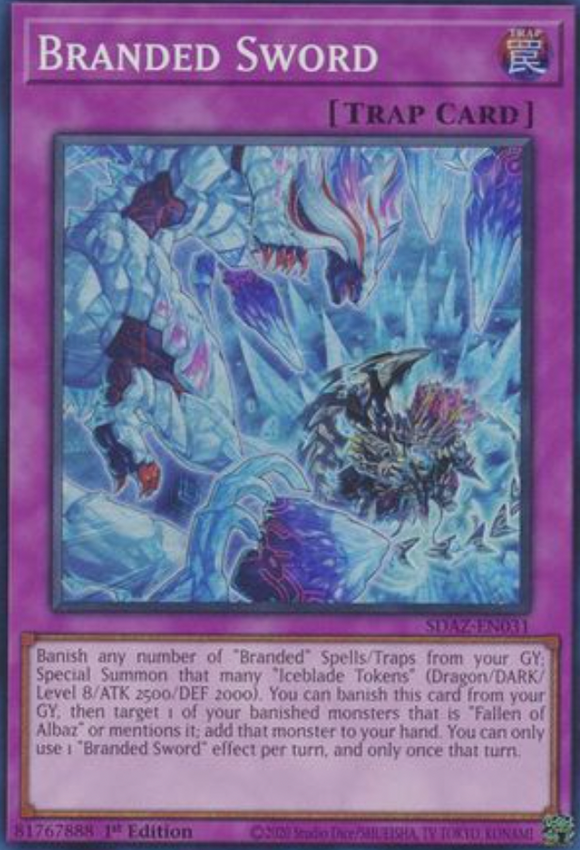 Branded Sword - SDAZ-EN031 - Super Rare 1st Edition