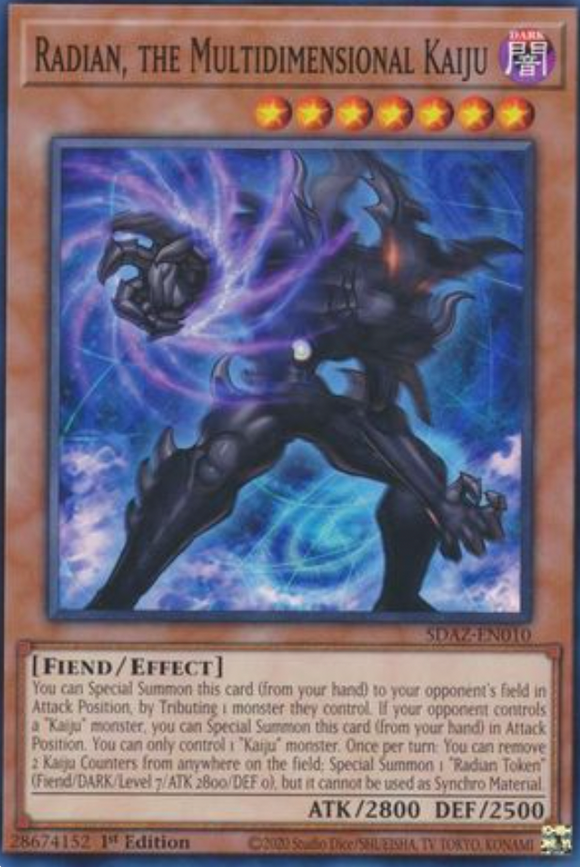 Radian, the Multidimensional Kaiju - SDAZ-EN010 - Common 1st Edition