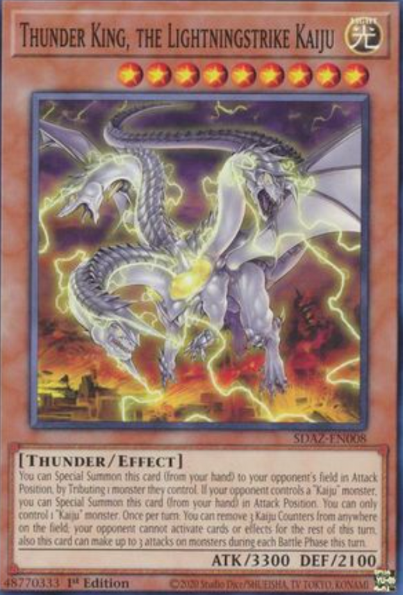 Thunder King, the Lightningstrike Kaiju - SDAZ-EN008 - Common 1st Edition