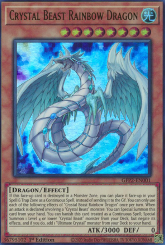 Crystal Beast Rainbow Dragon - GFP2-EN001 - Ultra Rare 1st Edition